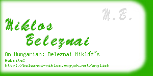 miklos beleznai business card